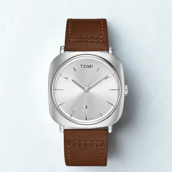 Tomi T-084 Men’s Quartz Date Watch with Leather Strap – Classic & Stylish Timepiece